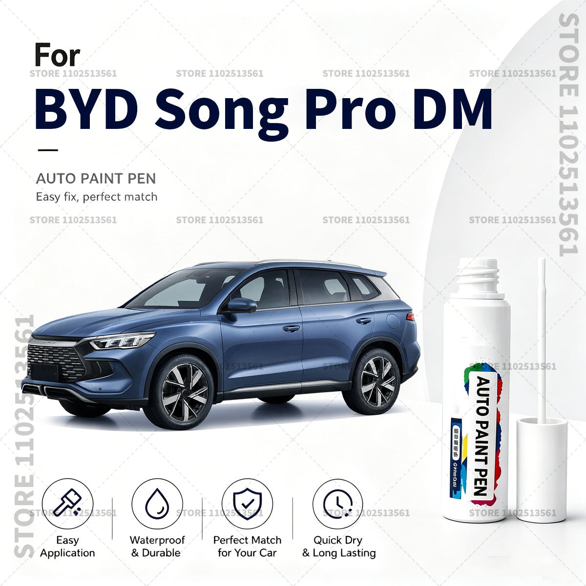 Paint Model Kit - For BYD Song Pro DM White