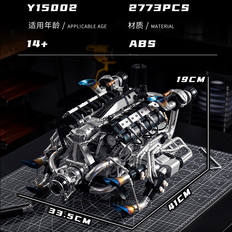 MOC Supercar V8 Engine Buildin - Model Kit Engine review and price